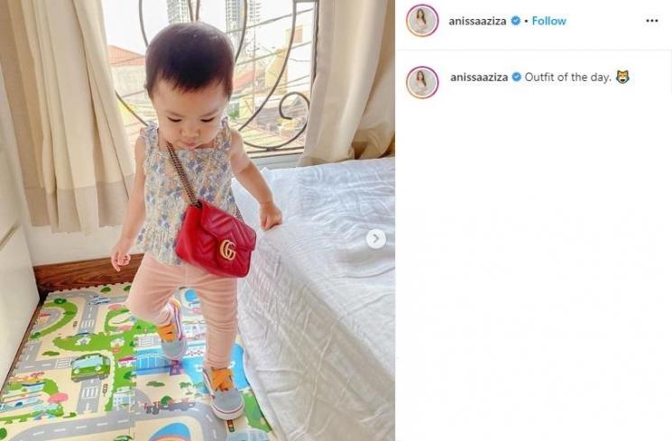 OOTD Alinea anak Raditya Dika dan Anissa Aziza. (Instagram/@anissaaziza)