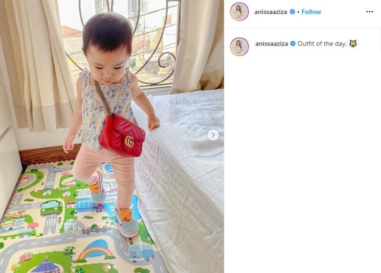 OOTD Alinea anak Raditya Dika dan Anissa Aziza. (Instagram/@anissaaziza)