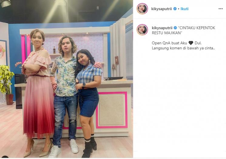 Maia Estianty, Kiky Saputri dan Dul Jaelani (Instagram/@kikysaputrii)