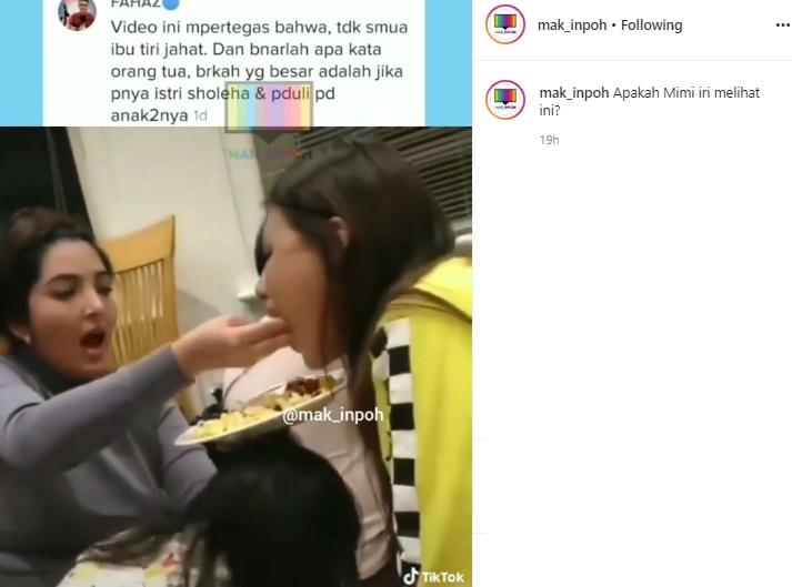 Ashanty suapi anak-anaknya. (Instagram/@mak_inpoh)