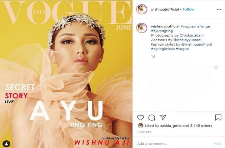 Ayu Ting Ting (Instagram @wishnuajiofficial)