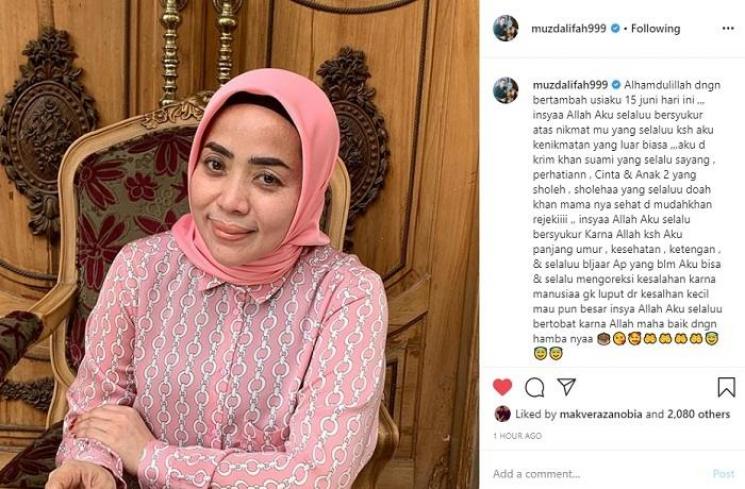 Muzdalifah ulang tahun (Instagram @muzdalifah999)