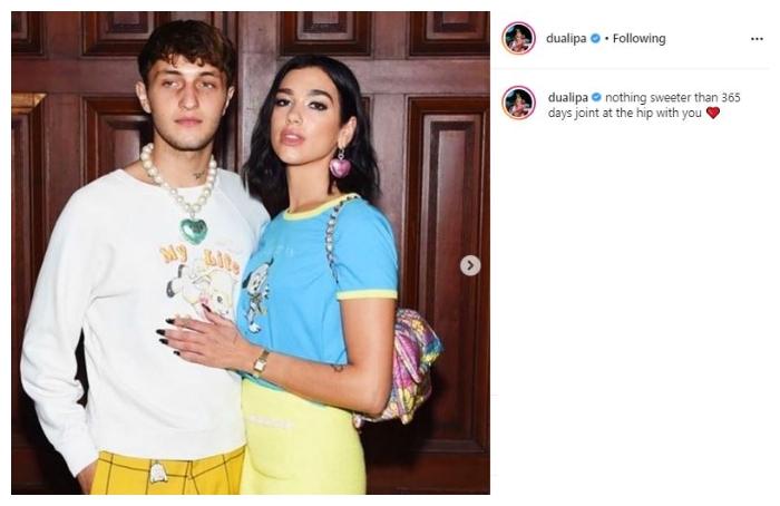 Potret mesra Dua Lipa dan Anwar Hadid. (Instagram/@dualipa)