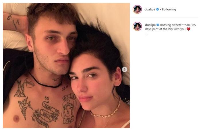 Potret mesra Dua Lipa dan Anwar Hadid. (Instagram/@dualipa)