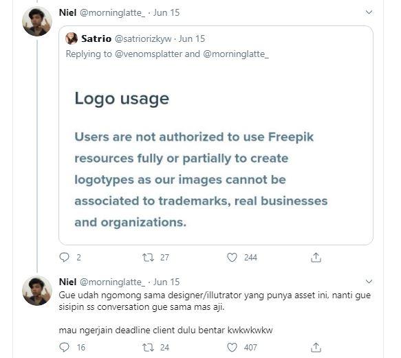 Logo Geprek Bensu dan I Am Geprek Bensu. (Twitter/@morninglatte_)