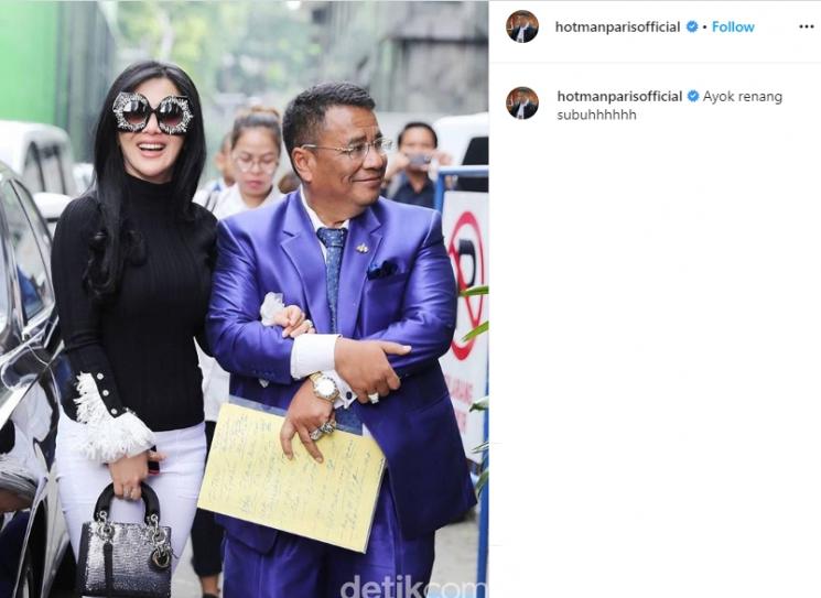 Unggah Momen Mesra Bareng Syahrini Hotman Paris Ayo Renang Subuh