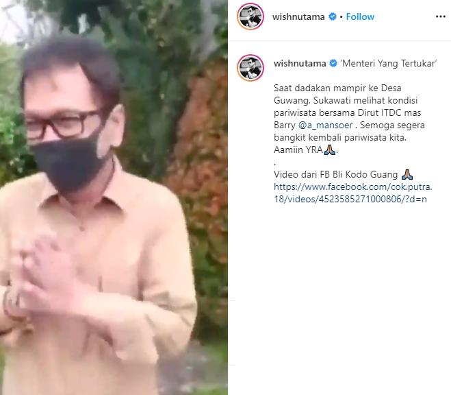 Netizen salah panggil Wishnutama. (Instagram/@wishnutama)