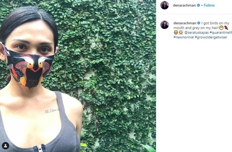 Dena Rachman pamer uban. (Instagram/@denarachman)