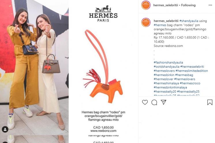 OOTD Shandy Aulia Trending. (Instagram/@hermes_selebriti)