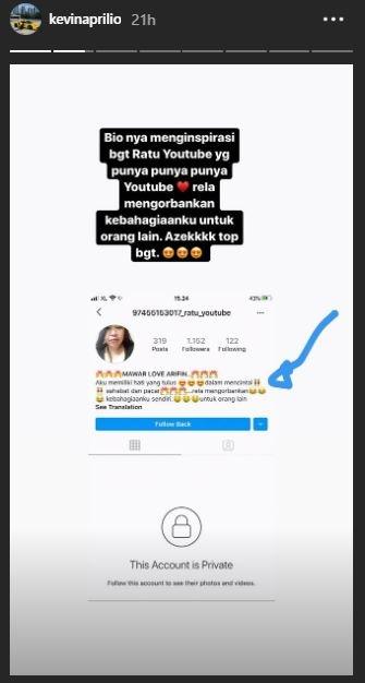 Kevin Aprilio sindir balik haters. (Instagram/@kevinaprilio)