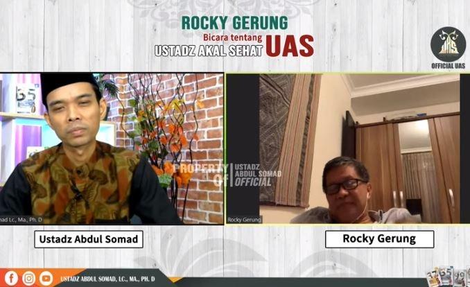Rocky Gerung bongkar soal ujian skripsi terbuka Dian Sastrowardoyo. (Youtube/UstazAbdulSomadOfficial)