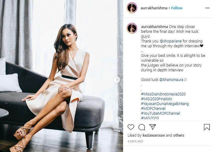 Potret cantik Aura Kharishma. (Instagram/@aurrakharisma)