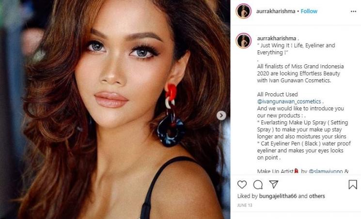 Potret cantik Aura Kharishma. (Instagram/@aurrakharisma)