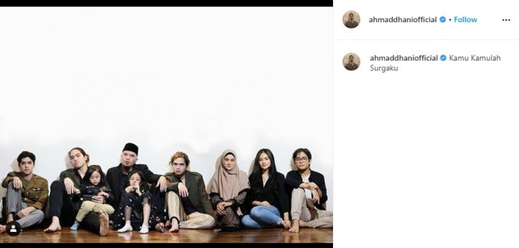 Dul Jaelani dan Tyarani Savitri Nugraha. (Instagram/@ahmadhaniofficial)