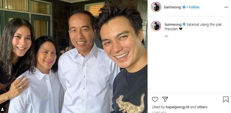 Baim Wong edit ucapan ultah ke Pak Jokowi. (Instagram/@baimwong)