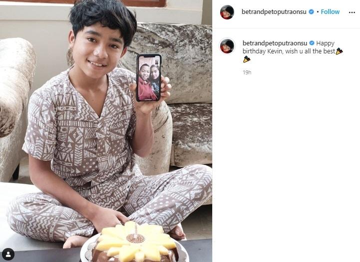 Betrand Peto rayakan ulang tahun saudara kandungnya. (Instagram/@betrandpetoputraonsu)