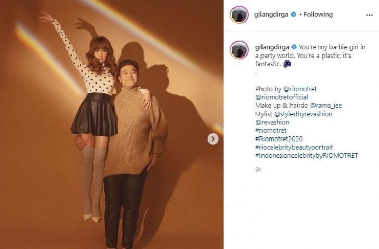 Gilang Dirga dan Adiezty Fersa. (Dok. Rio Motret via Instagram/@gilangdirga)