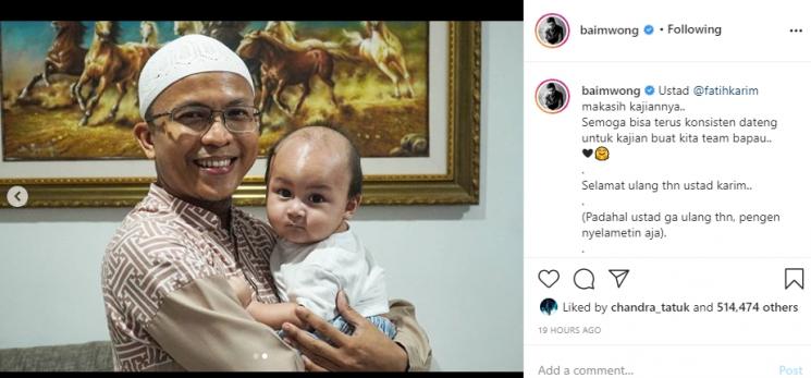 Ustaz Fatih Karim dan Kiano Tiger Wong (Instagram/@baimwong)
