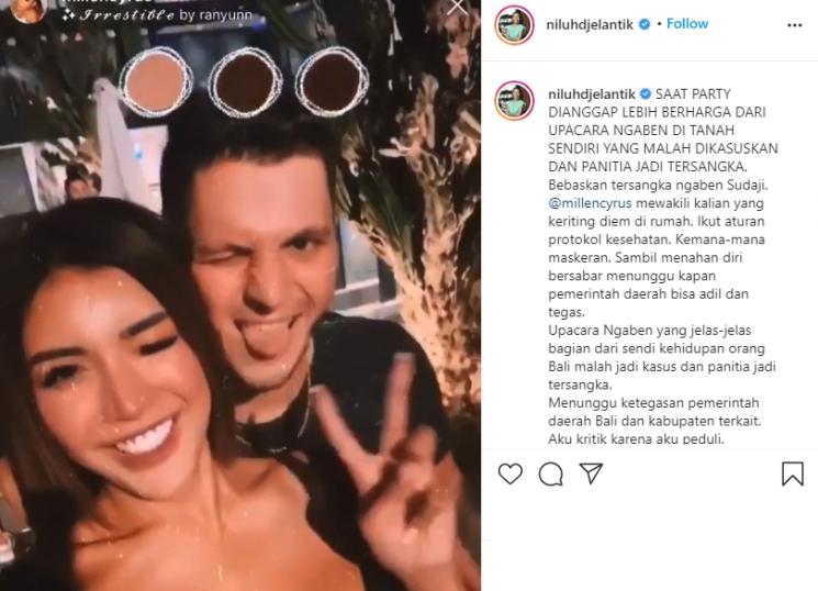 Millendaru dugem. (Instagram/@niluhdjelantik)