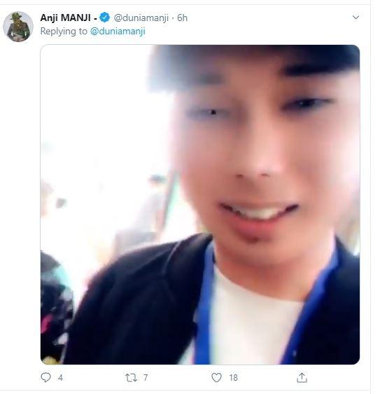 Anji kritik dangdutan di Wisma Atlet. (Twitter/@duniamanji)
