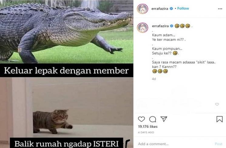 Unggahan mantan istri Engku Emran (Instagram @errafazira)