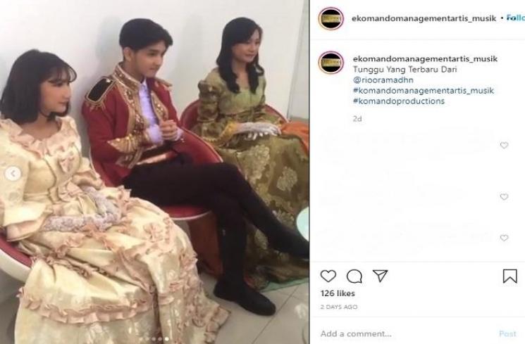Rio Ramadhan syuting video klip lagu baru (Instagram @ekomandomanagementartis_musik)
