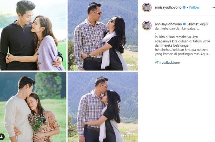 Annisa Pohan dan Agus Yudhoyono. (Instagram/@annisayudhoyono)
