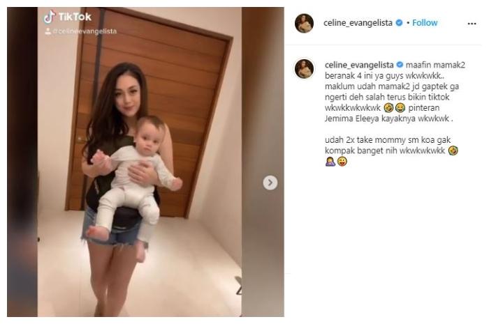 Anak Celine Evangelista. (Instagram/@celine_evangelista)