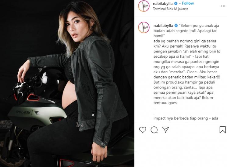 Maternity Shoot Nabila Putri. (Instagram/@nabilabylla)