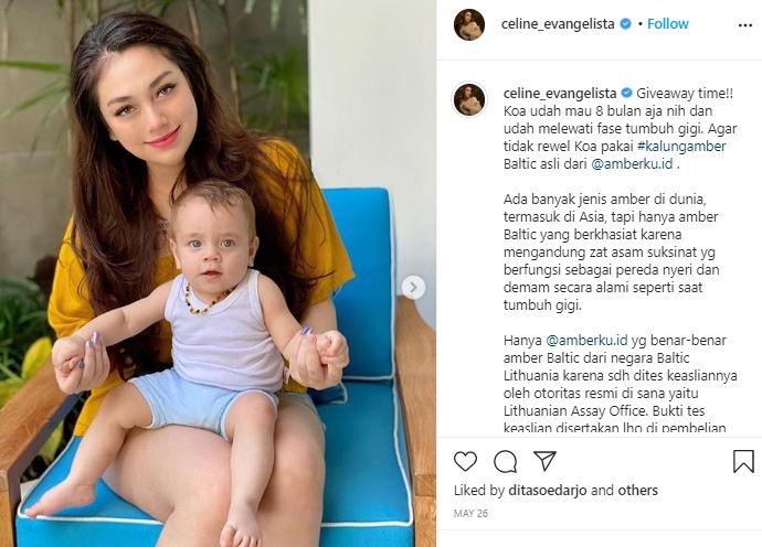 Anak Celine Evangelista. (Instagram/@celine_evangelista)