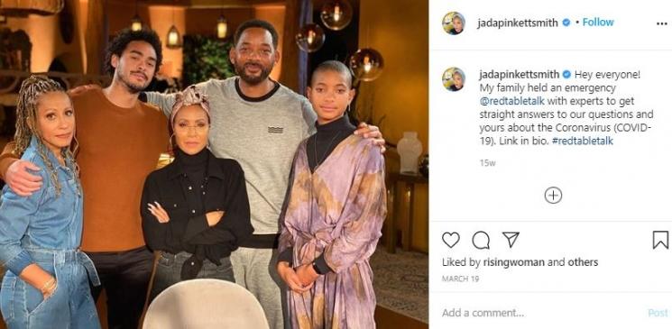 Potret harmonis keluarga Will Smith. (Instagram/@jadapinkettsmith)
