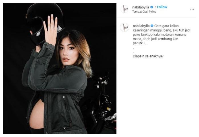 Potret maternity Nabila Putri. (Instagram/@nabilabylla)