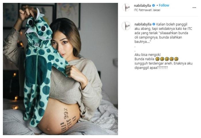 Potret maternity Nabila Putri. (Instagram/@nabilabylla)