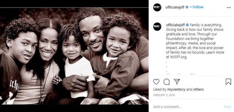 Potret harmonis keluarga Will Smith. (Instagram/@wjdsmith)