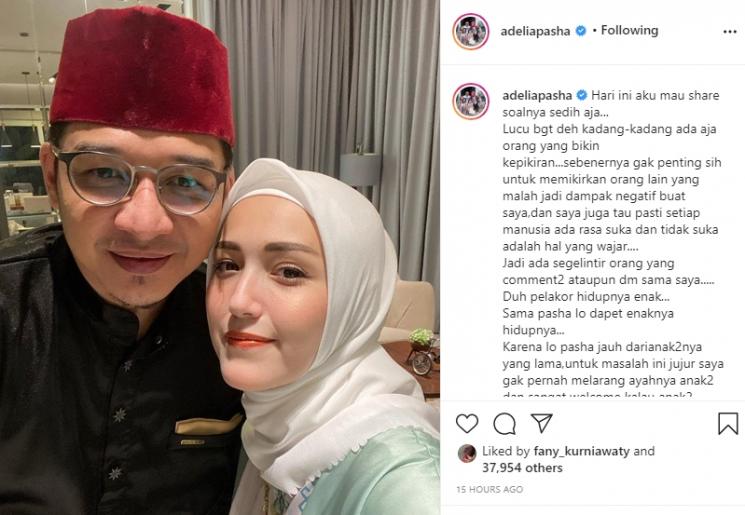Adelia Pasha dan Pasha Ungu (Instagram/@adeliapasha)