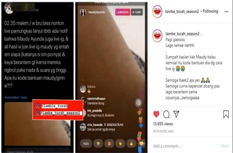 Maudy Ayunda adu mulut dengan seorang pria (Instagram @lambe_turah_season2)