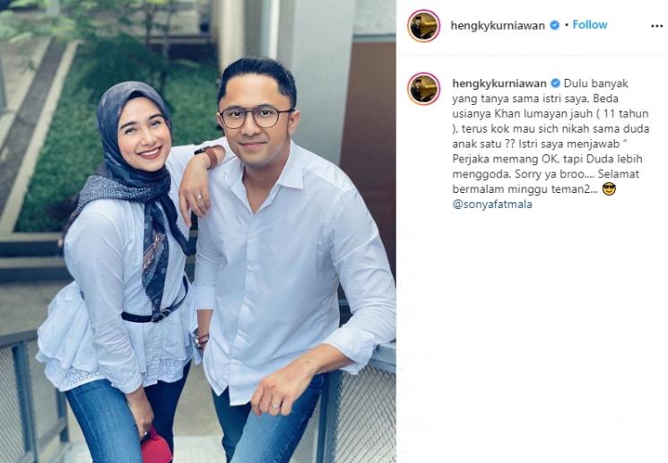 Hengky Kurniawan dan Sonya Fatmala (Instagram/@hengkykurniawan)