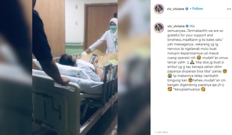 Sammy Simorangkir dioperasi (Instagram/@viv_viviane)