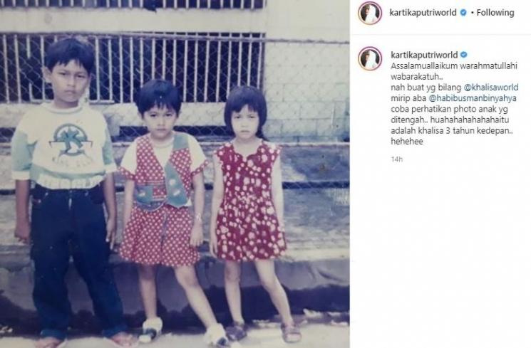 Foto masa kecil Kartika Putri. (Instagram/@kartikaputriworld)