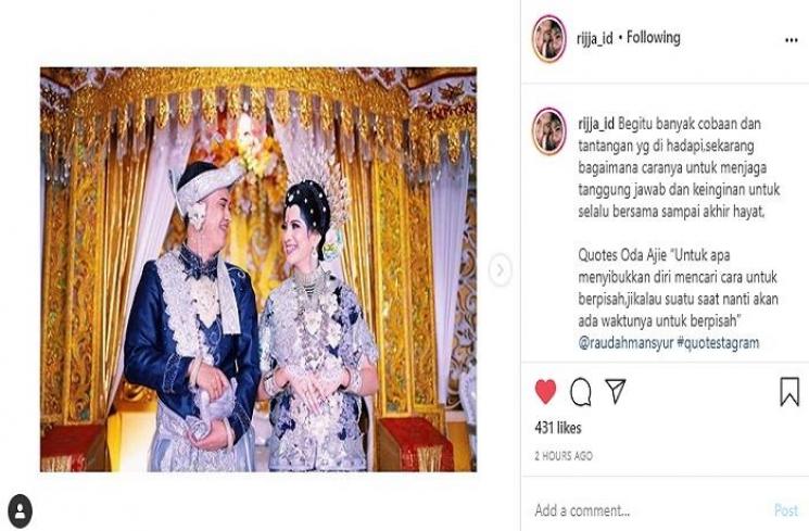 Momen pernikahan Rijja Abbas 'Butiran Debu' yang baru diekspos (Instagram @rijja_id)
