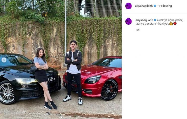 Aisyah Aqilah dan Athalla Naufal. (Instagram/@aisyahaqilahh)