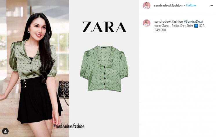 Outfit Sandra Dewi. (Instagram/@sandradewi.fashion)