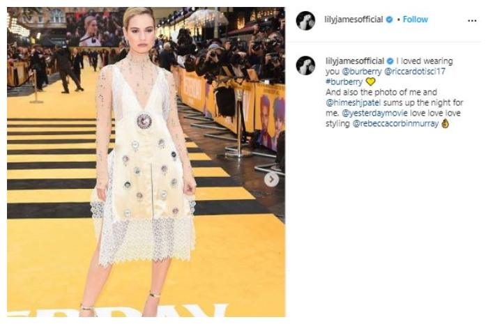 Lily James. (Instagram/@lilyjamesofficial)