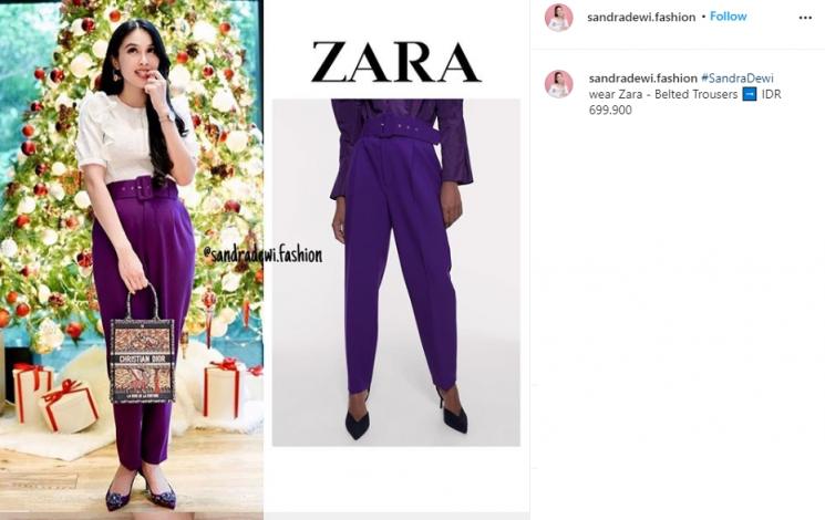 Outfit Sandra Dewi. (Instagram/@sandradewi.fashion)