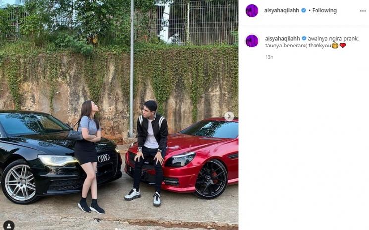 Aisyah Aqilah dan Athalla Naufal. (Instagram/@aisyahaqilahh)