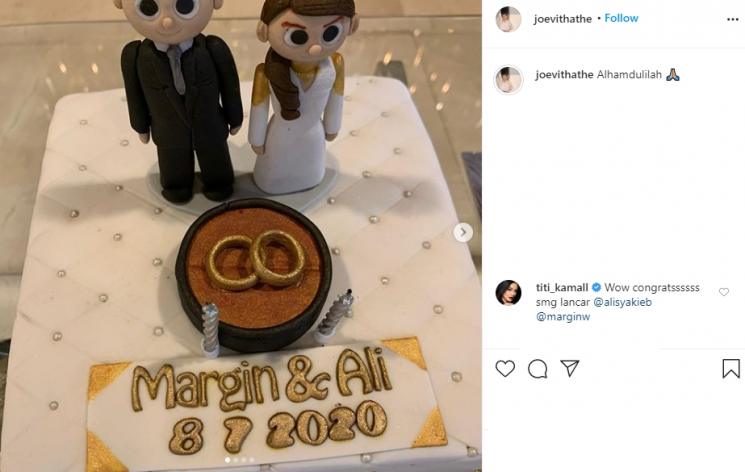 Lamaran Ali Syakieb dan Margin Winaya. (Instagram/@joevithathe)
