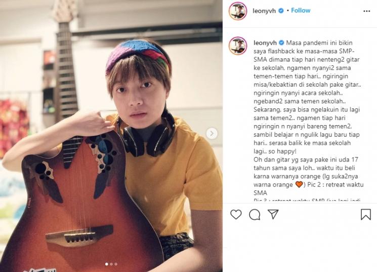 Potret eks penyanyi cilik. (Instagram/@leonyvh)