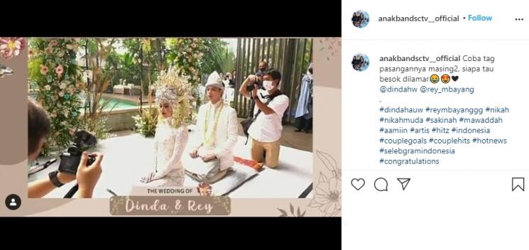 Dinda Hauw dan Rey Mbayang. (Instagram/@anakbandsctv_official)
