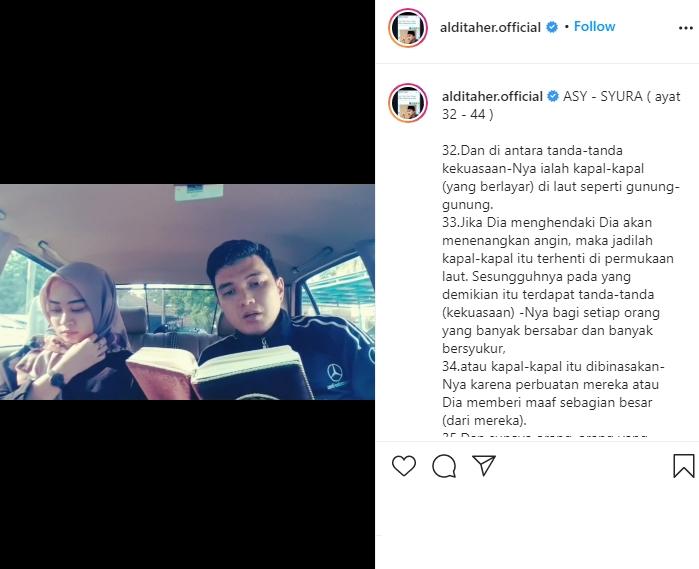 Aldi Taher dan Salsabillih. (Instagram/@alditaher.official)