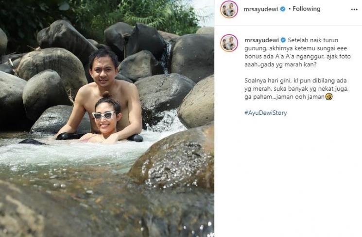 Ayu Dewi dan Regi Datau. (Instagram/@mrsayudewi)